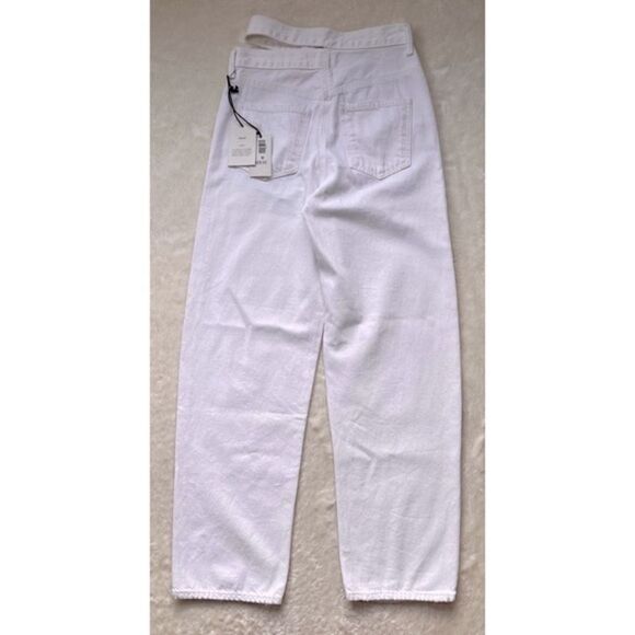 NWT AGOLDE Broken Waistband Ultra High Rise Straight Jean in Milkshake, Size 24 - Picture 15 of 16